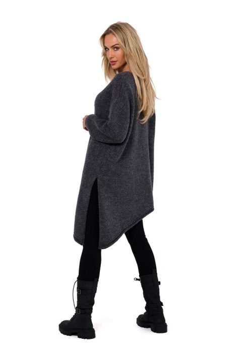 Sweter Damski Model MOE769 Grey - Moe Sweter Damski Model MOE769 Grey - Moe