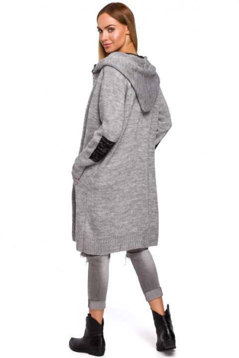 Sweter Kardigan Model MOE474 Grey - Moe Sweter Kardigan Model MOE474 Grey - Moe