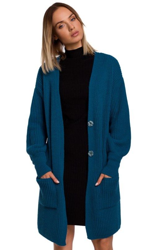 Sweter Kardigan Model MOE538 Morski - Moe Sweter Kardigan Model MOE538 Morski - Moe