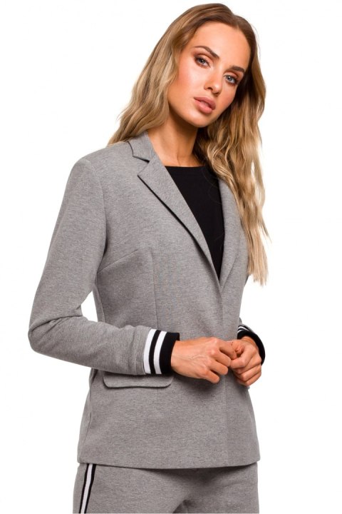 Żakiet Model MOE459 Grey - Moe Żakiet Model MOE459 Grey - Moe