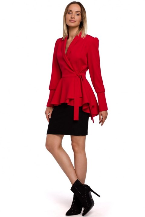 Żakiet Model MOE529 Red - Moe Żakiet Model MOE529 Red - Moe