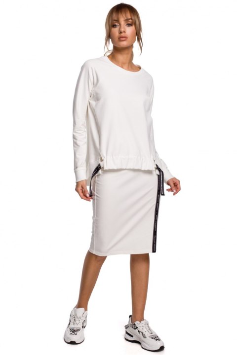 Bluza Damska Model MOE492 Ecru - Moe Bluza Damska Model MOE492 Ecru - Moe