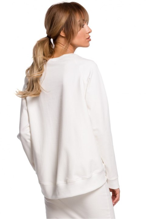 Bluza Damska Model MOE492 Ecru - Moe Bluza Damska Model MOE492 Ecru - Moe