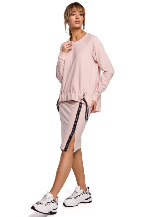 Bluza Damska Model MOE492 Pink - Moe Bluza Damska Model MOE492 Pink - Moe