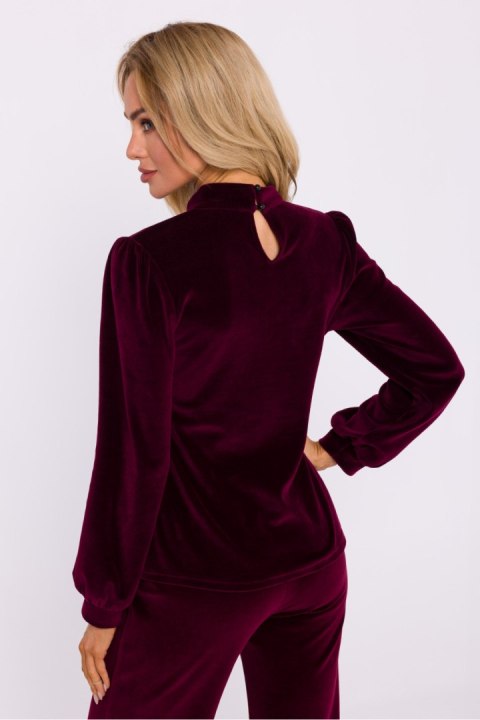Bluzka Model MOE831 Bordo - Moe Bluzka Model MOE831 Bordo - Moe