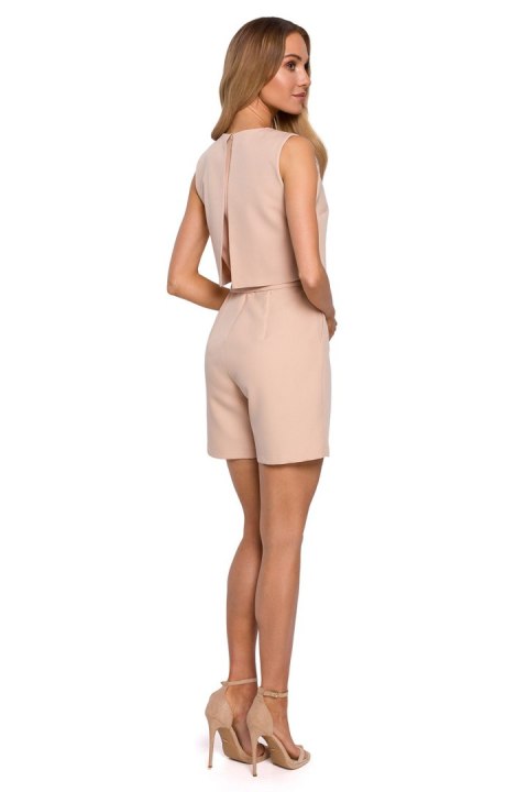 Kombinezon Damski Model MOE574 Beige - Moe Kombinezon Damski Model MOE574 Beige - Moe