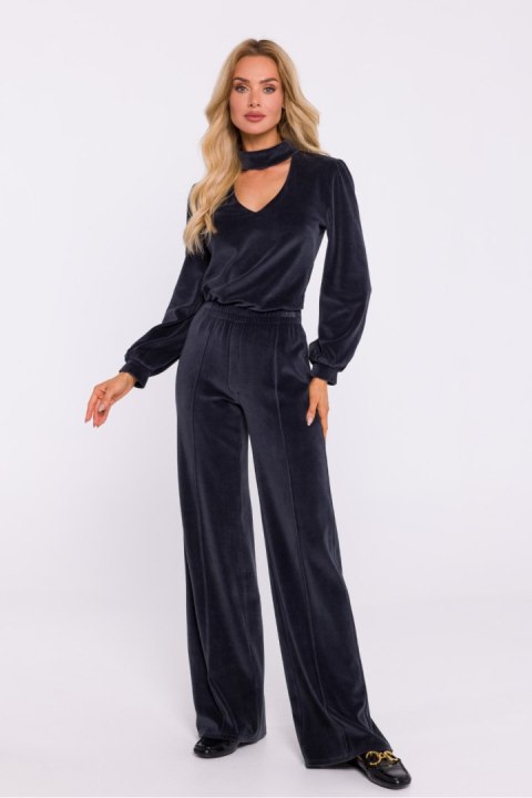Spodnie Damskie Model MOE830 Grafit - Moe Spodnie Damskie Model MOE830 Grafit - Moe