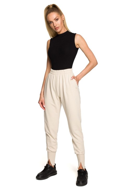 Spodnie Dresowe Model MOE692 Piasek - Moe Spodnie Dresowe Model MOE692 Piasek - Moe
