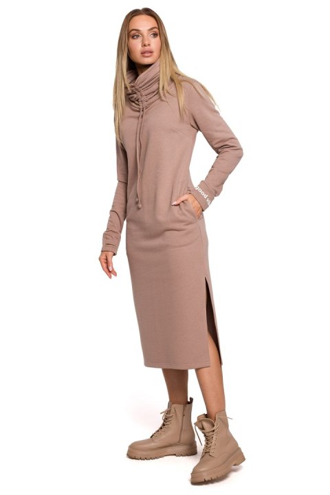 Sukienka Model MOE622 Cappuccino - Moe Sukienka Model MOE622 Cappuccino - Moe