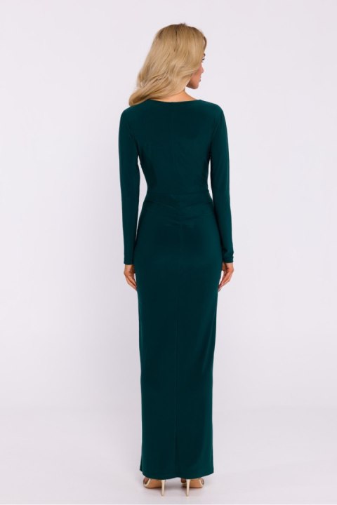 Sukienka Model MOE840 Bottle Green - Moe Sukienka Model MOE840 Bottle Green - Moe