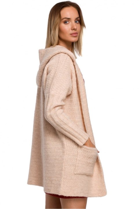 Sweter Kardigan Model MOE556 Beige - Moe Sweter Kardigan Model MOE556 Beige - Moe