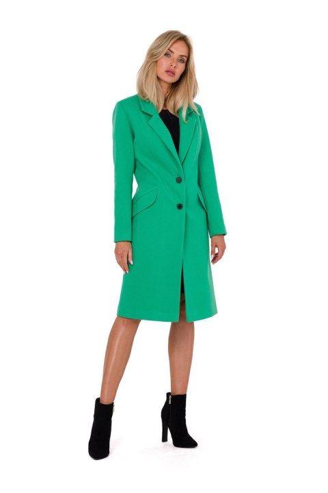 Płaszcz Damski Model MOE758 Green - Moe Płaszcz Damski Model MOE758 Green - Moe