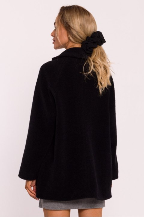 Płaszcz Damski Model MOE808 Black - Moe Płaszcz Damski Model MOE808 Black - Moe