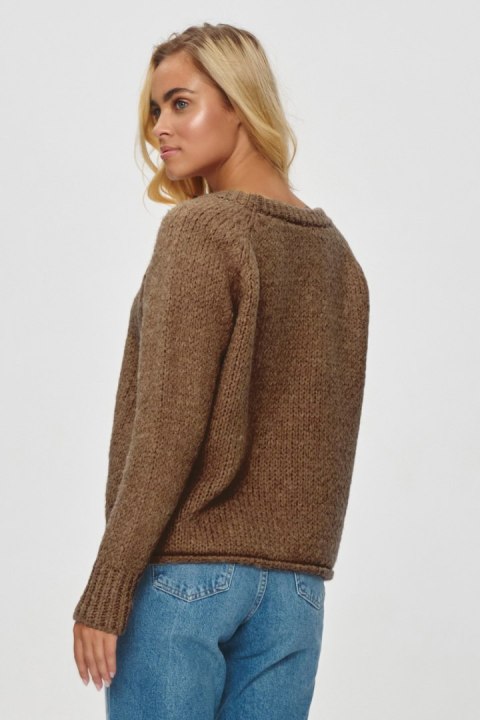 Sweter Damski Model S150 Brown - Makadamia Sweter Damski Model S150 Brown - Makadamia