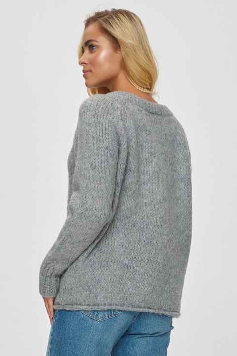 Sweter Damski Model S150 Grey Melange - Makadamia Sweter Damski Model S150 Grey Melange - Makadamia