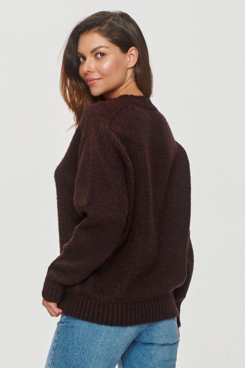 Sweter Damski Model S152 Czekolada - Makadamia Sweter Damski Model S152 Czekolada - Makadamia