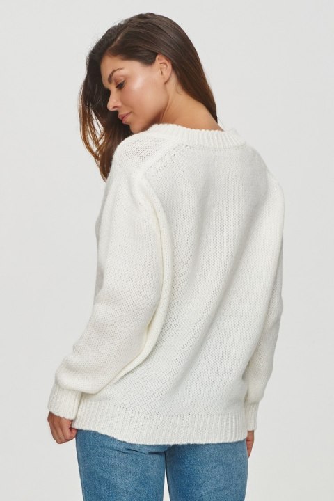 Sweter Damski Model S152 Śmietanka - Makadamia Sweter Damski Model S152 Śmietanka - Makadamia