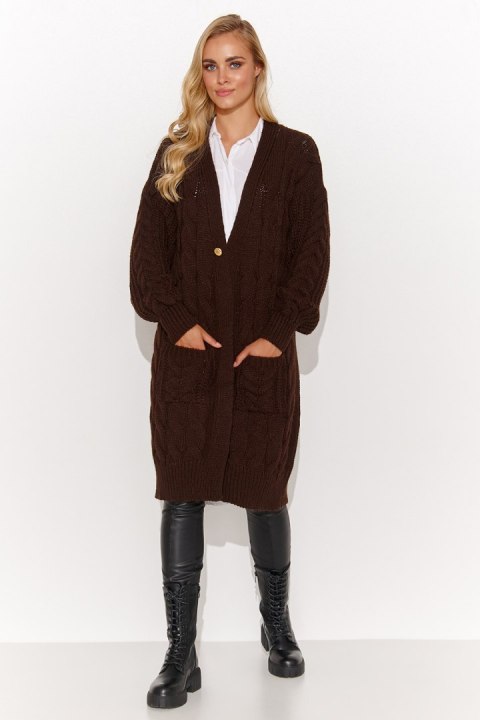 Sweter Kardigan Model S134 Czekolada - Makadamia Sweter Kardigan Model S134 Czekolada - Makadamia