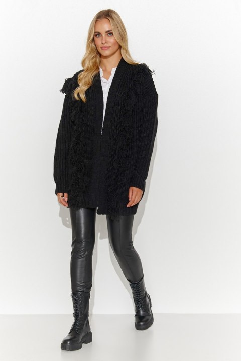 Sweter Kardigan Model S142 Black - Makadamia Sweter Kardigan Model S142 Black - Makadamia