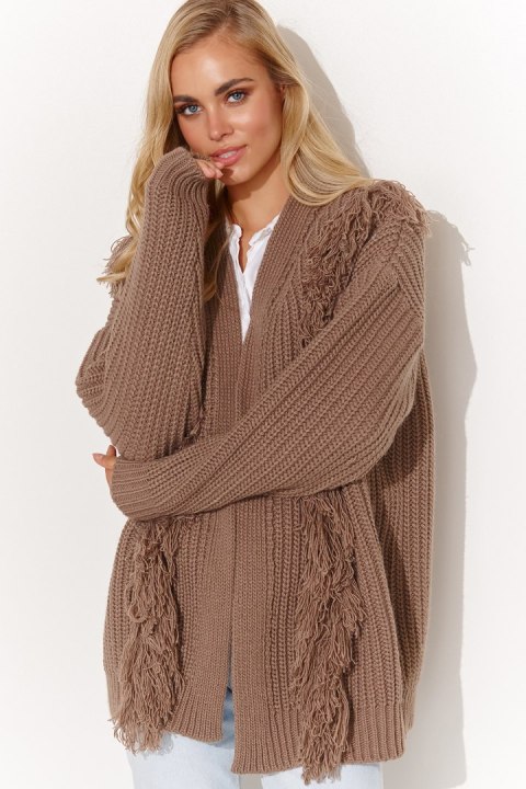 Sweter Kardigan Model S142 Cappuccino - Makadamia Sweter Kardigan Model S142 Cappuccino - Makadamia