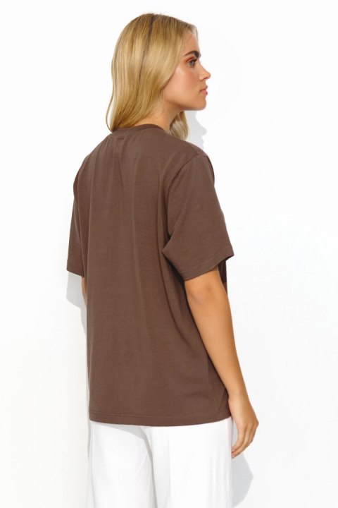 T-shirt Damski Mode M826 Czekolada - Makadamia T-shirt Damski Mode M826 Czekolada - Makadamia