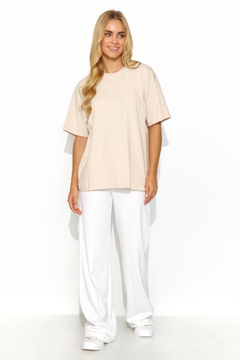 T-shirt Damski Model M826 Light Beige - Makadamia T-shirt Damski Model M826 Light Beige - Makadamia