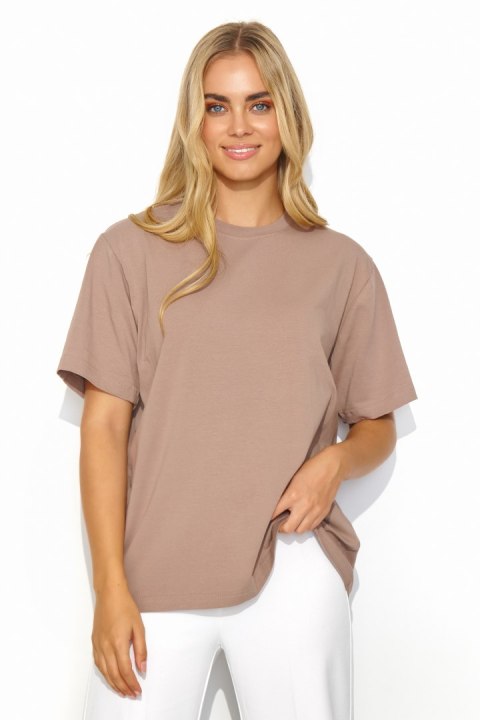 T-shirt Damski Model M826 Mocca - Makadamia T-shirt Damski Model M826 Mocca - Makadamia