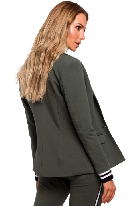 Żakiet Model MOE459 Military Green - Moe Żakiet Model MOE459 Military Green - Moe