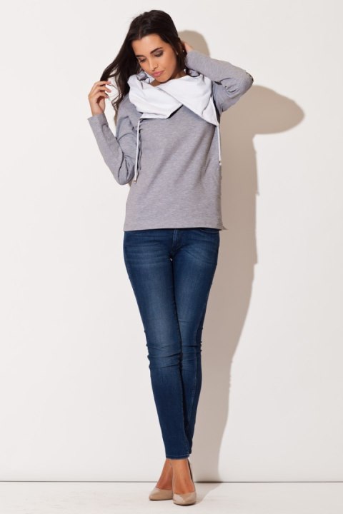 Bluza Damska Model K140 Grey - Katrus Bluza Damska Model K140 Grey - Katrus