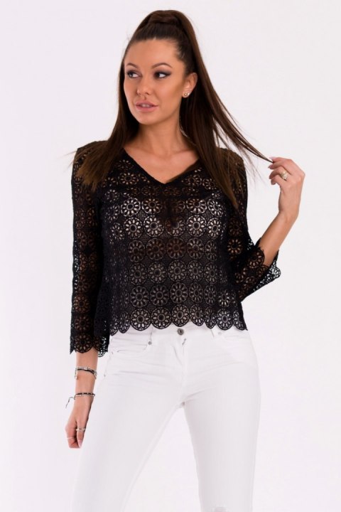 Bluzka Model 17989 Black - YourNewStyle Bluzka Model 17989 Black - YourNewStyle
