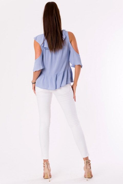 Bluzka Model 18000 Blue - YourNewStyle Bluzka Model 18000 Blue - YourNewStyle