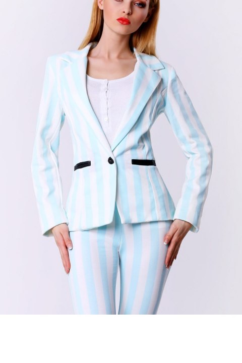Marynarka Damska Model 2972 Sky Blue - YourNewStyle Marynarka Damska Model 2972 Sky Blue - YourNewStyle