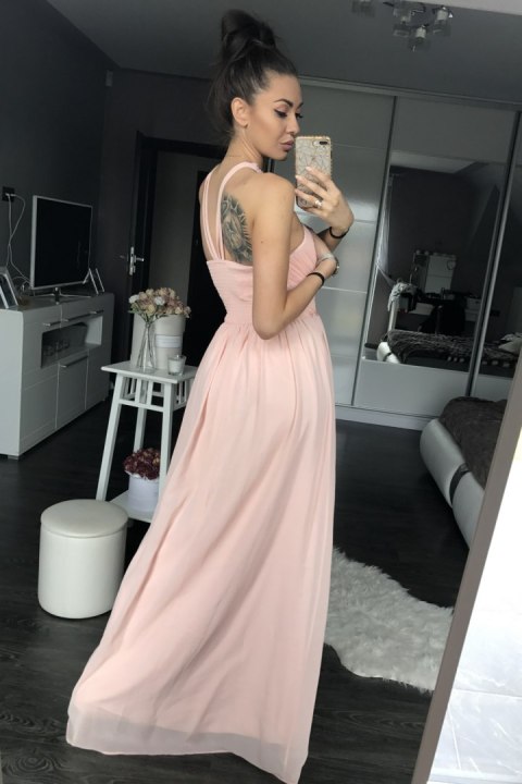 Sukienka Model 17739 Powder Pink - YourNewStyle Sukienka Model 17739 Powder Pink - YourNewStyle