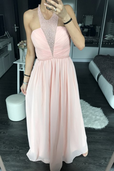 Sukienka Model 17739 Powder Pink - YourNewStyle Sukienka Model 17739 Powder Pink - YourNewStyle