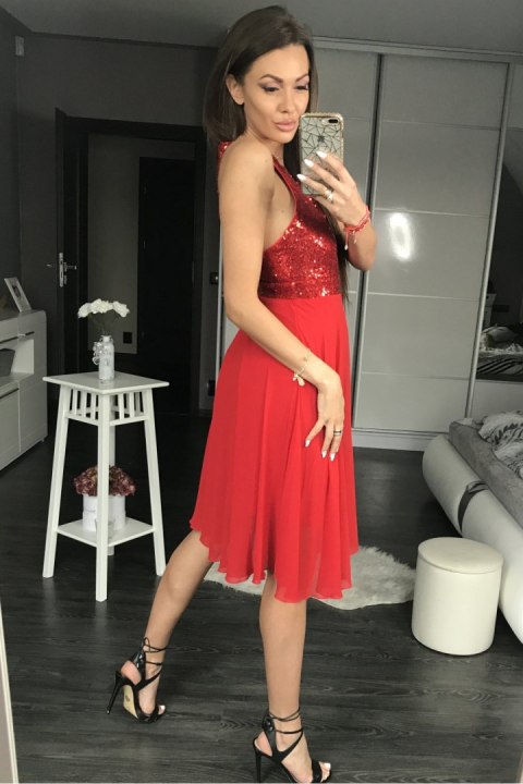 Sukienka Model 17805 Red - YourNewStyle Sukienka Model 17805 Red - YourNewStyle