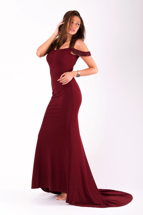 Sukienka Model 18079 Oberżyna - YourNewStyle Sukienka Model 18079 Oberżyna - YourNewStyle
