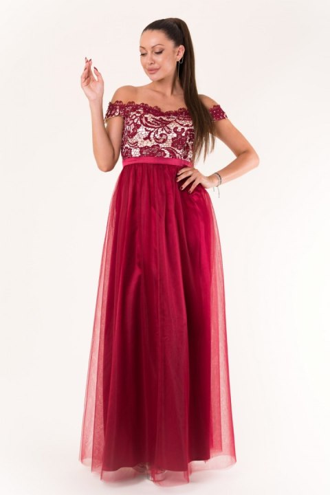 Sukienka Model 18509 Bordo - YourNewStyle Sukienka Model 18509 Bordo - YourNewStyle