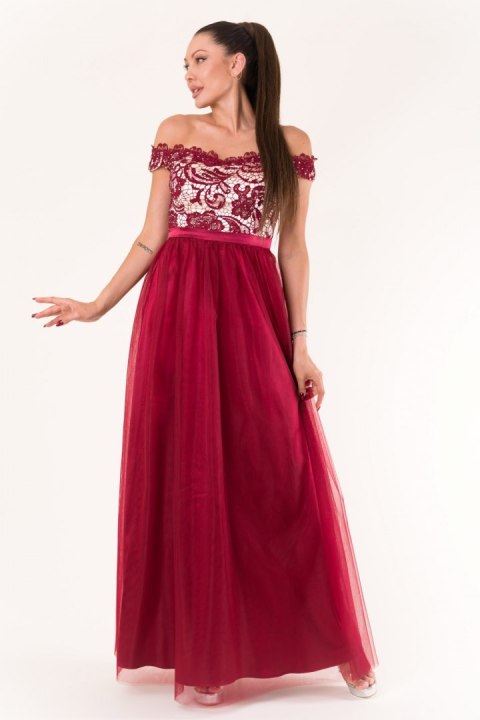 Sukienka Model 18509 Bordo - YourNewStyle Sukienka Model 18509 Bordo - YourNewStyle