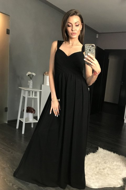 Sukienka Wieczorowa Model 17768 Black - YourNewStyle Sukienka Wieczorowa Model 17768 Black - YourNewStyle
