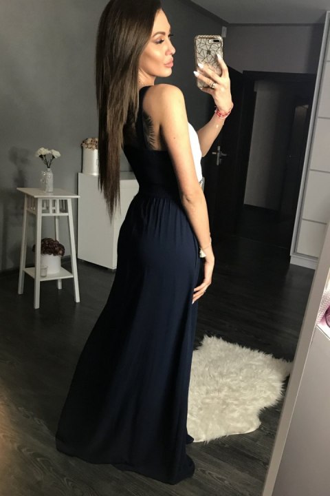 Sukienka Wieczorowa Model 17790 Navy - YourNewStyle Sukienka Wieczorowa Model 17790 Navy - YourNewStyle