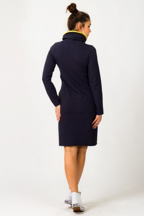 Sukienka model Kaja Navy/Yellow - Tessita Sukienka model Kaja Navy/Yellow - Tessita