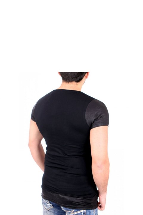 Tshirt Męski Model 17168 Black - YourNewStyle Tshirt Męski Model 17168 Black - YourNewStyle