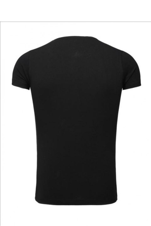 Tshirt Męski Model 17180 Black - YourNewStyle Tshirt Męski Model 17180 Black - YourNewStyle