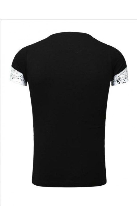 Tshirt Męski Model 17181 Black - YourNewStyle Tshirt Męski Model 17181 Black - YourNewStyle