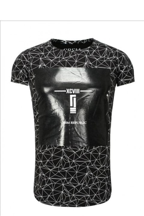 Tshirt Męski Model 17184 Black - YourNewStyle Tshirt Męski Model 17184 Black - YourNewStyle