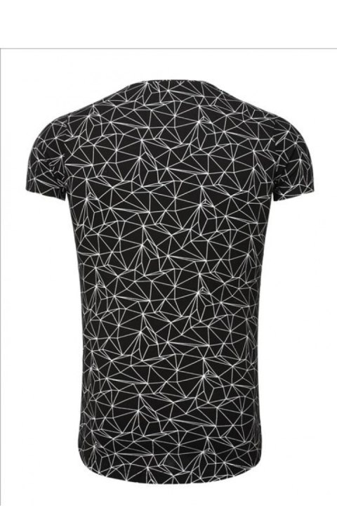 Tshirt Męski Model 17184 Black - YourNewStyle Tshirt Męski Model 17184 Black - YourNewStyle