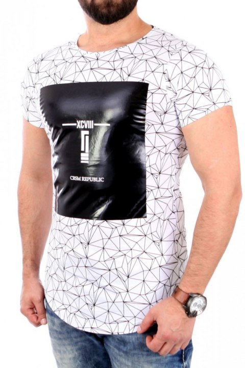 Tshirt Męski Model 17185 White - YourNewStyle Tshirt Męski Model 17185 White - YourNewStyle