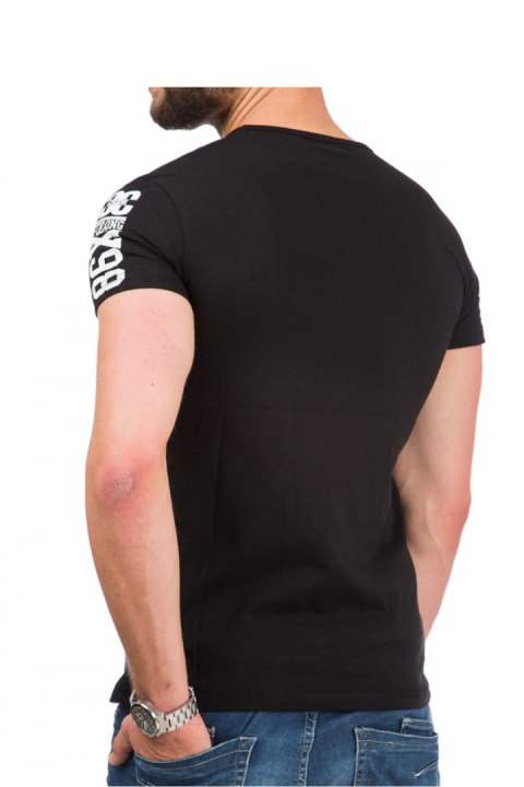 Tshirt Męski Model 17188 Black - YourNewStyle Tshirt Męski Model 17188 Black - YourNewStyle