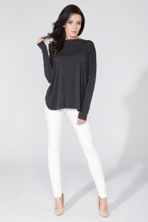 Bluzka Model T139 Dark Grey - Tessita Bluzka Model T139 Dark Grey - Tessita