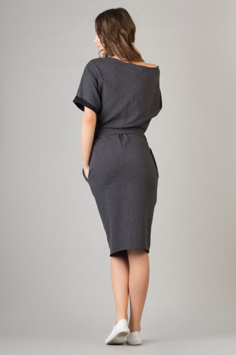 Sukienka Model Aleksandra 9 Dark Grey - Tessita Sukienka Model Aleksandra 9 Dark Grey - Tessita